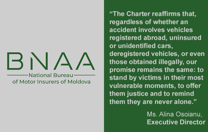Alina Osoianu, Executive Director of NBMIM expressing her endorsement for the Charter of Road Traffic Victims' Rights