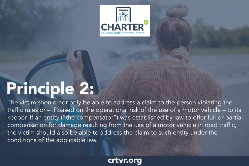 Principle 2 of the Charter of Road Traffic Victims Rights set out in a graphic