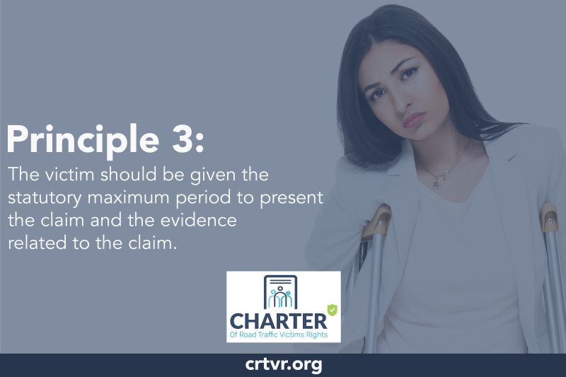 Explains the details behind Principle 3 of the Charter of Road Traffic Victims Rights